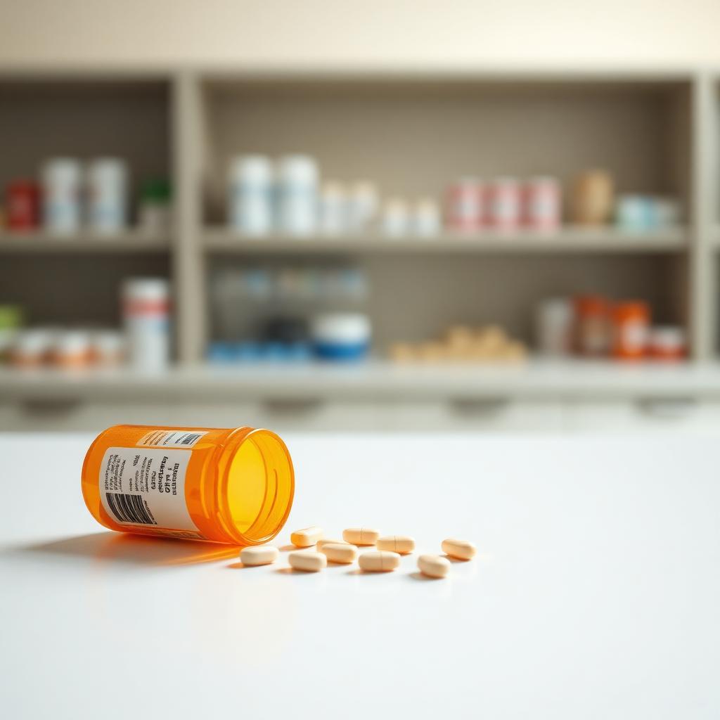 Orange Vyvanse capsules on a clinical background representing lisdexamfetamine duration and half-life